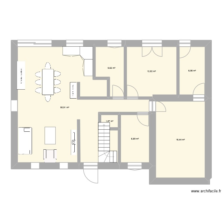 maison 2. Plan de 7 pièces et 101 m2