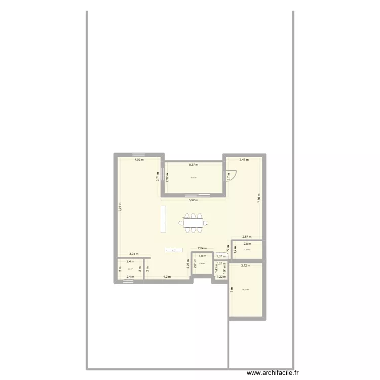 maison 2. Plan de 8  et 159 m²