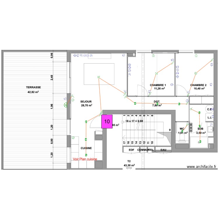 casavone App 10 R+2. Plan de 0 pièce et 0 m2