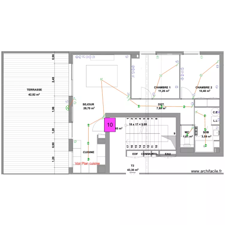 casavone App 10 R+2. Plan de 