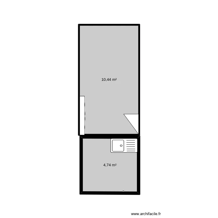 prefecture. Plan de 2  et 15 m²