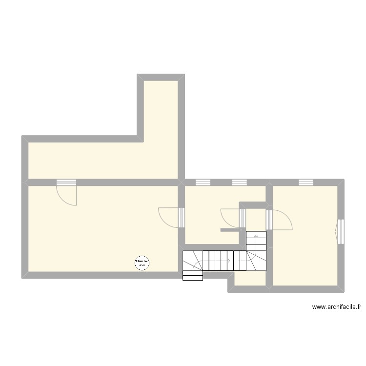 Plan 1er Marcy. Plan de 5 pièces et 55 m2