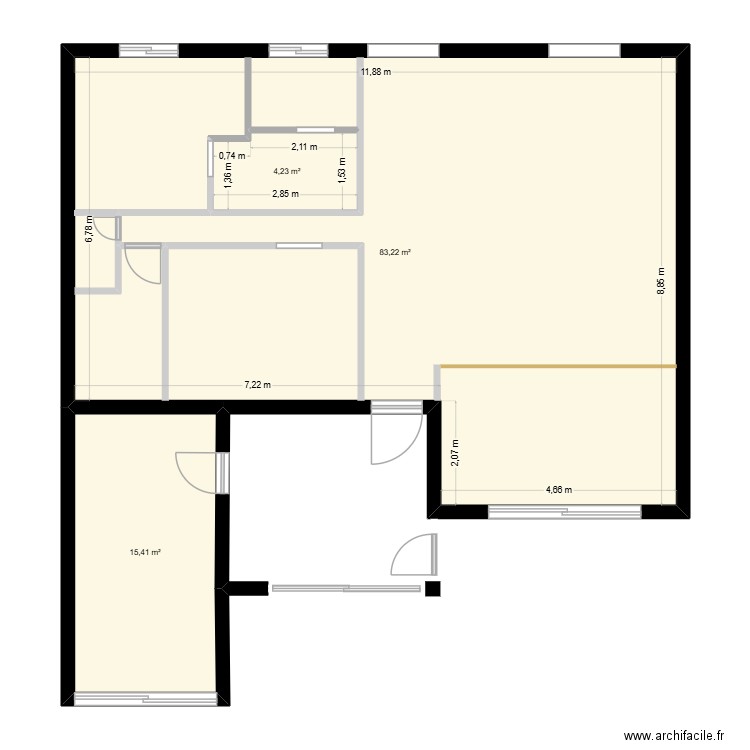 maison peymeinade. Plan de 3 pièces et 110 m2