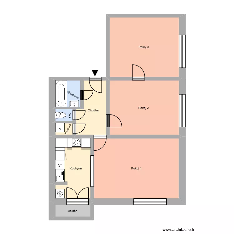 Na Bělidle 2574, byt 16. Plan de 13  et 197 m²