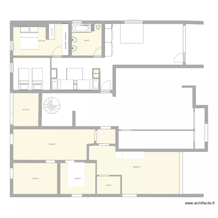 BERLICANT 71 m2 VLBG. Plan de 