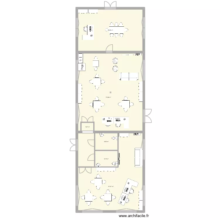 Plan nouveau teenager. Plan de 6  et 180 m²