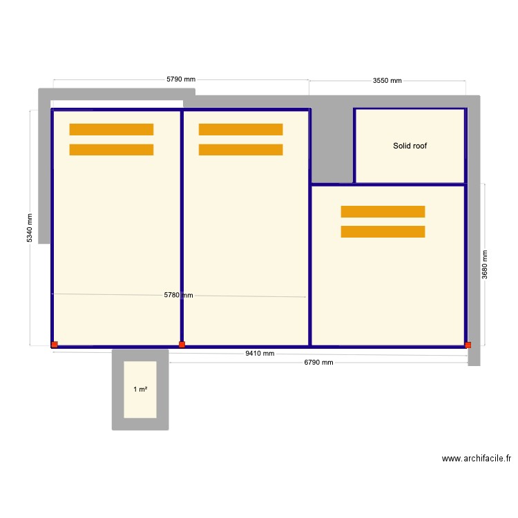Michal havavka v2. Plan de 6 pièces et 49 m2