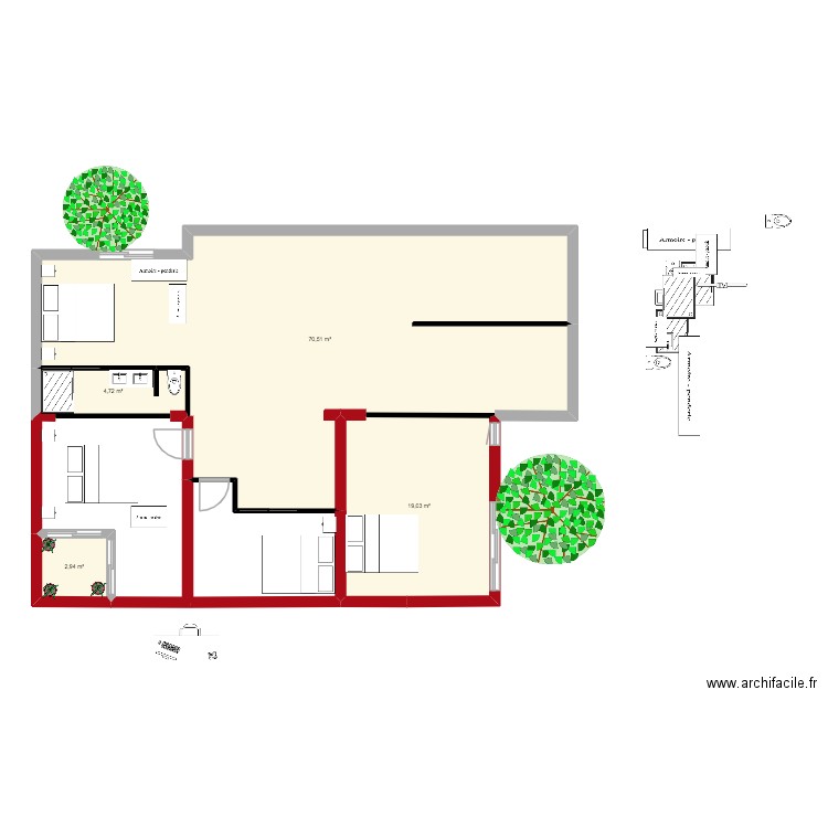 talencelaura. Plan de 4 pièces et 97 m2