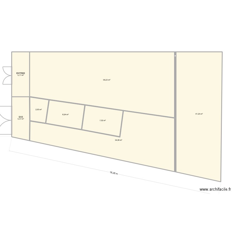 BOUCHERIE DENIZET. Plan de 8 pièces et 161 m2