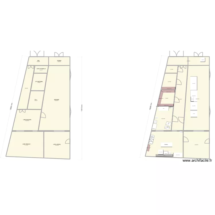 BOUCHERIE DENIZET. Plan de 