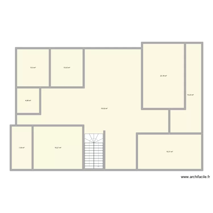 Habib. Plan de 9  et 188 m²