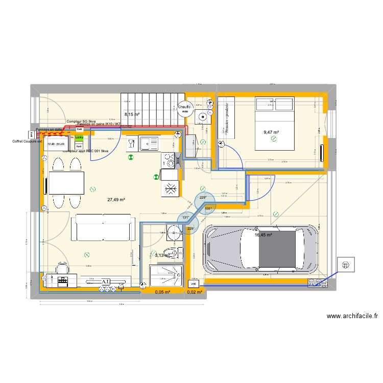 SJDV3 RDC v6-2. Plan de 7 pièces et 65 m2