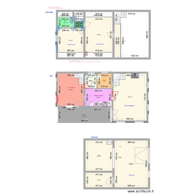 Chanoisy Projet (béta) . Plan de 20 pièces et 246 m2