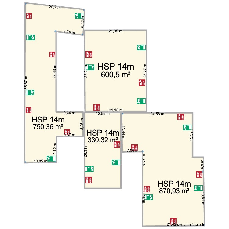Mathieu Elodie. Plan de 4 pièces et 2552 m2