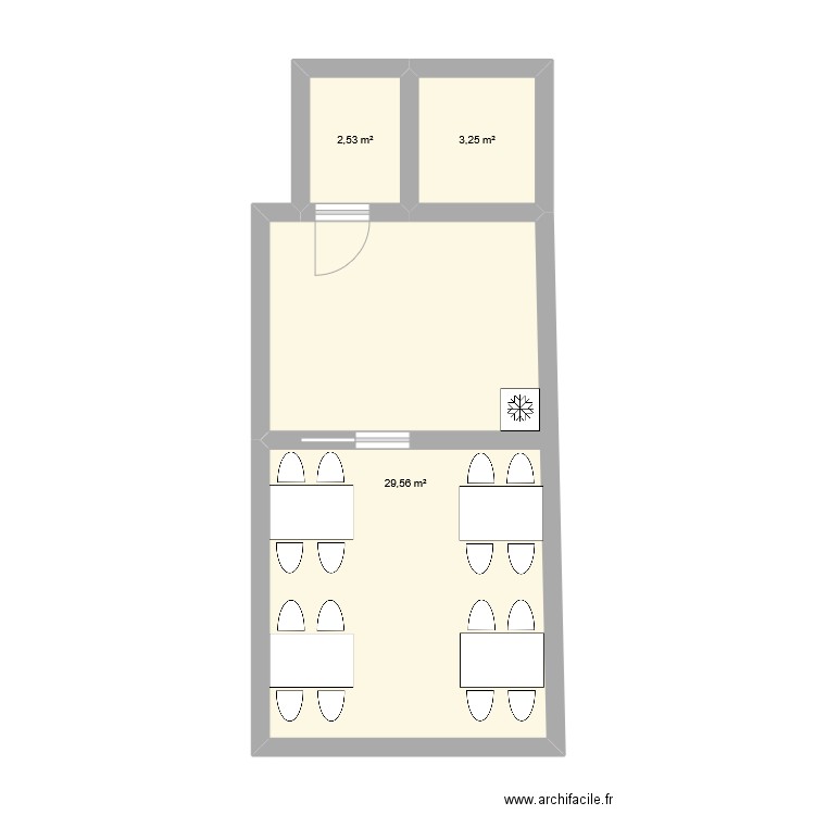 Test 3. Plan de 3 pièces et 35 m2