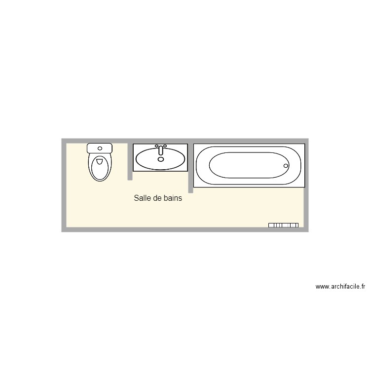 plan avant travaux apere. Plan de 1 pièce et 5 m2