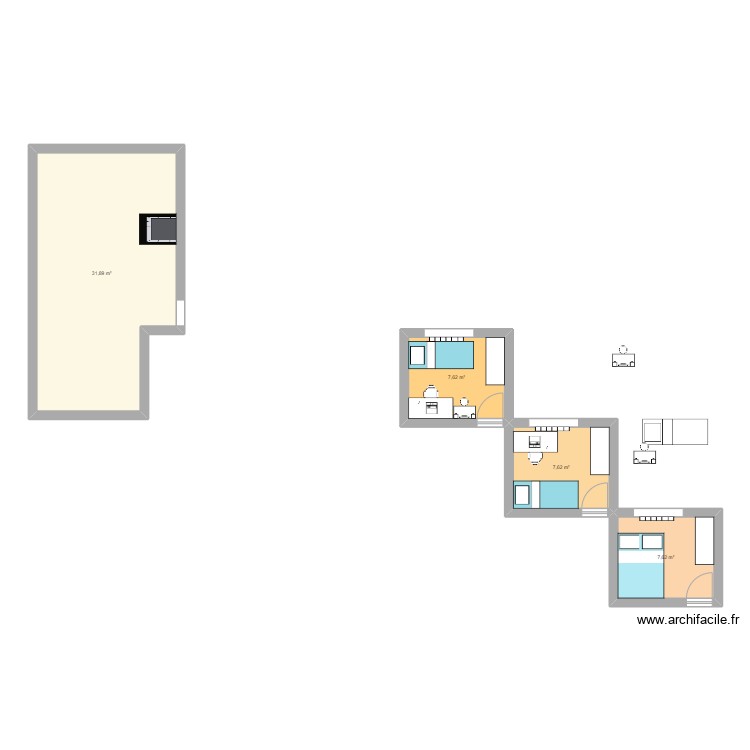Chambre Elsa. Plan de 0 pièce et 0 m2