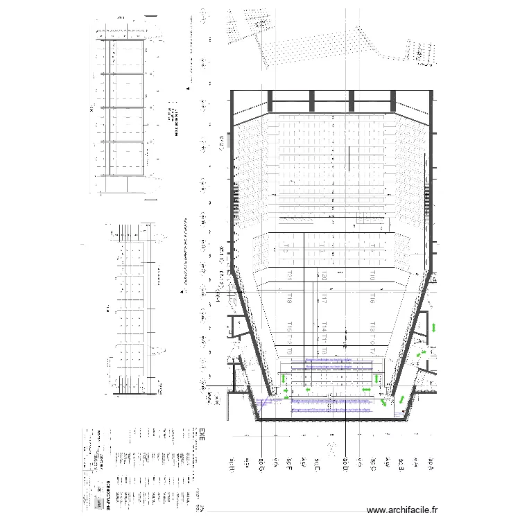 Auditorium Détail tribune Z pour Public Janv 2026. Plan de Auditorium Détail tribune Z pour Public Janv 2026. Plan de