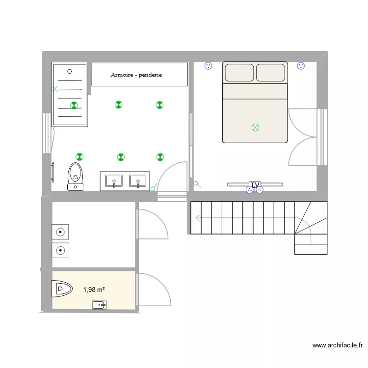 ERBETTA. Plan de 1 et 2 m² ERBETTA. Plan de 1 et 2 m²