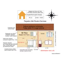 PC 9  Fa&ccedil;ade nord apr&egrave;s travaux liser&eacute; blanc1 avec toiture 1