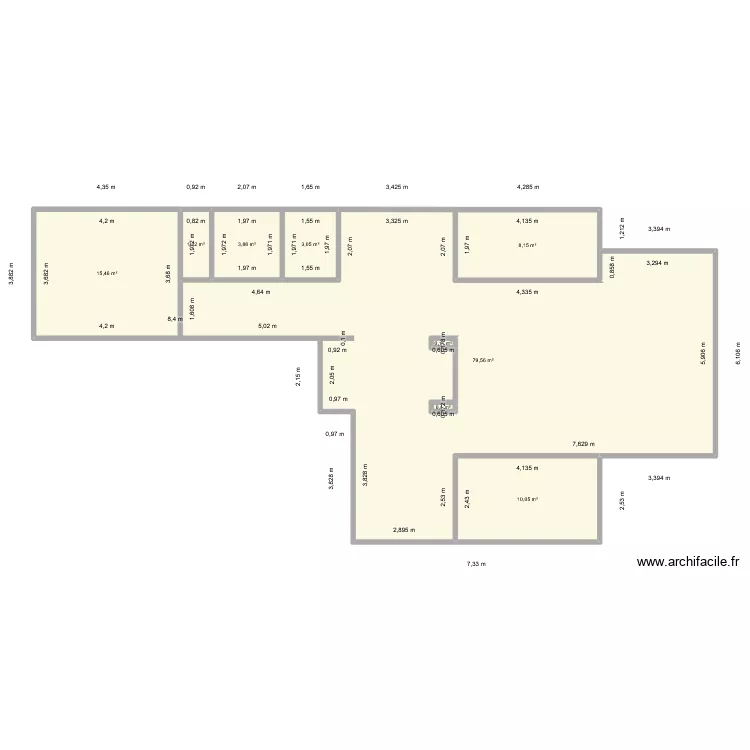 xu eric. Plan de 9  et 123 m²