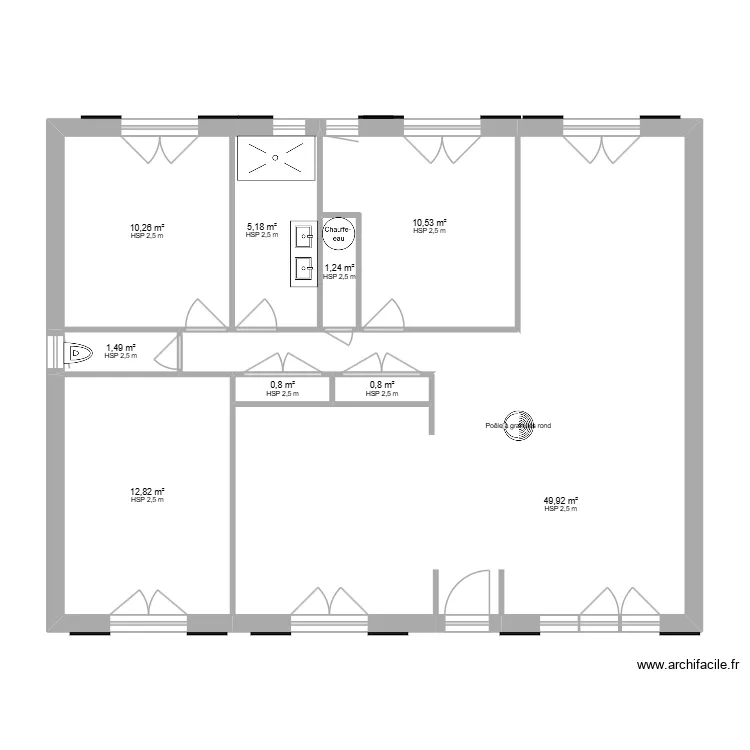 Plan 2_Paron. Plan de 9  et 93 m²