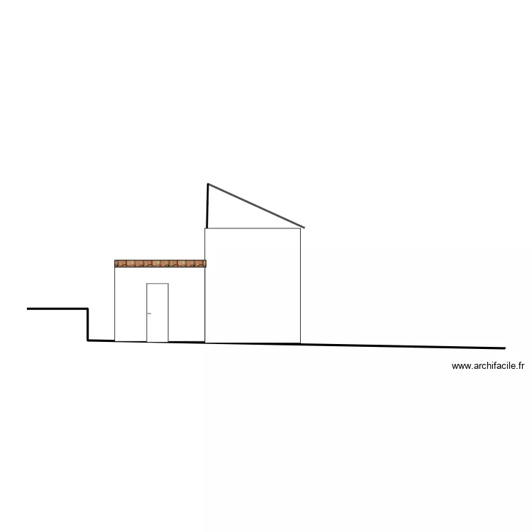 Plan coupe fa&ccedil;ade Ouest . Plan de 