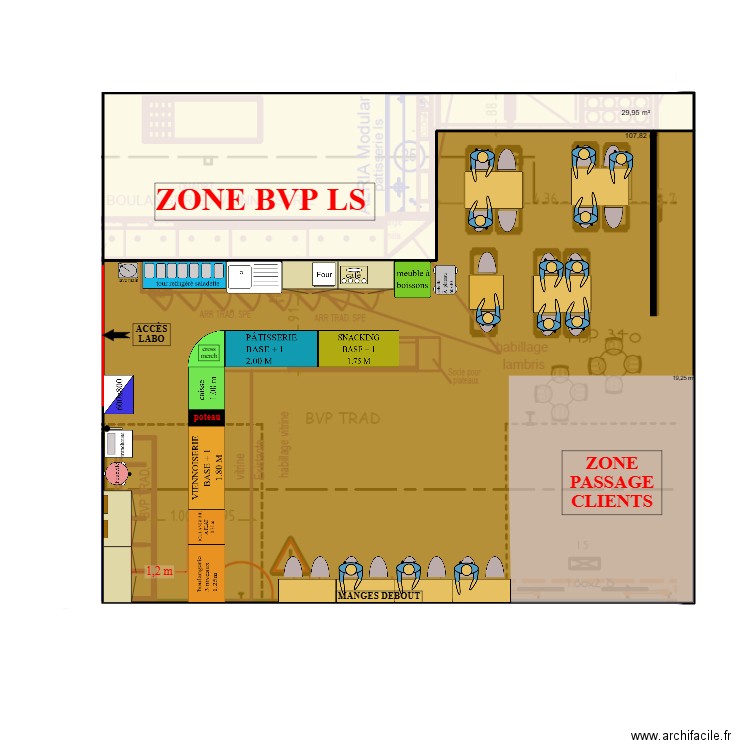Roth Hambach BVP trad extra. Plan de 2 pièces et 138 m2