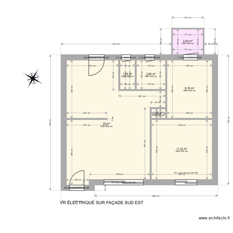 Ml2400. Plan de 10 pièces et 160 m2