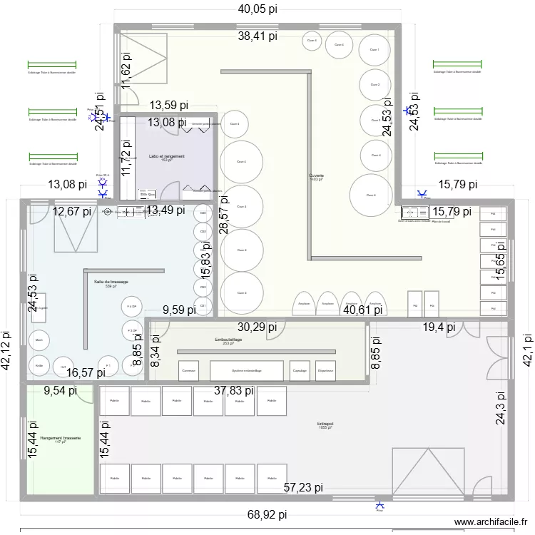 Agrandissement. Plan de 6 pièces et 332 m²