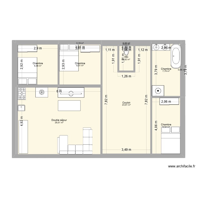 fra. Plan de 0 pièce et 0 m2
