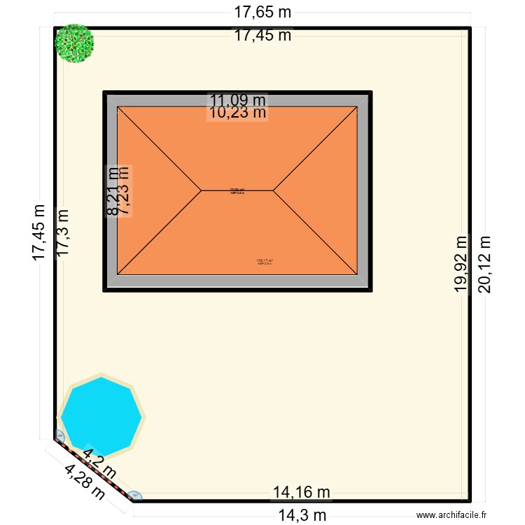MAISON VALENCE. Plan de 3 pièces et 508 m2