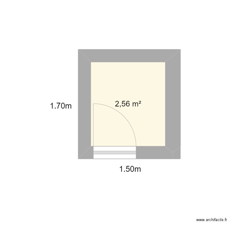 LOCAL PISCINE BINET. Plan de 1 pièce et 3 m2