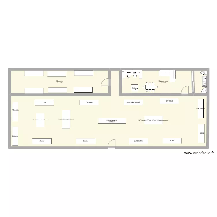 art. Plan de 3  et 173 m²