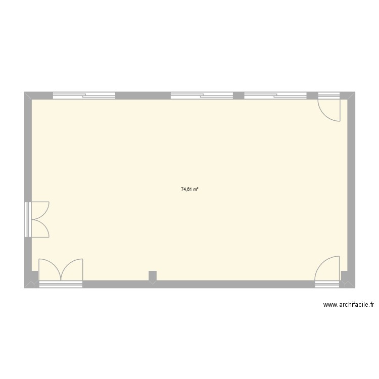 axel paris. Plan de 1 pièce et 75 m2