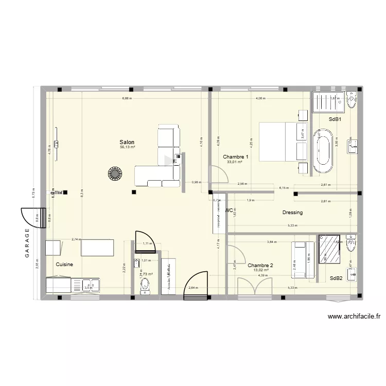 GAMBAIS_11bis. Plan de 4 pièces et 104 m²