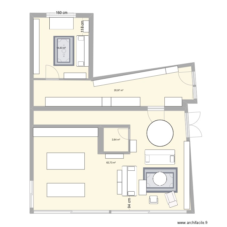 chamoyron rez. Plan de 4 pièces et 101 m2