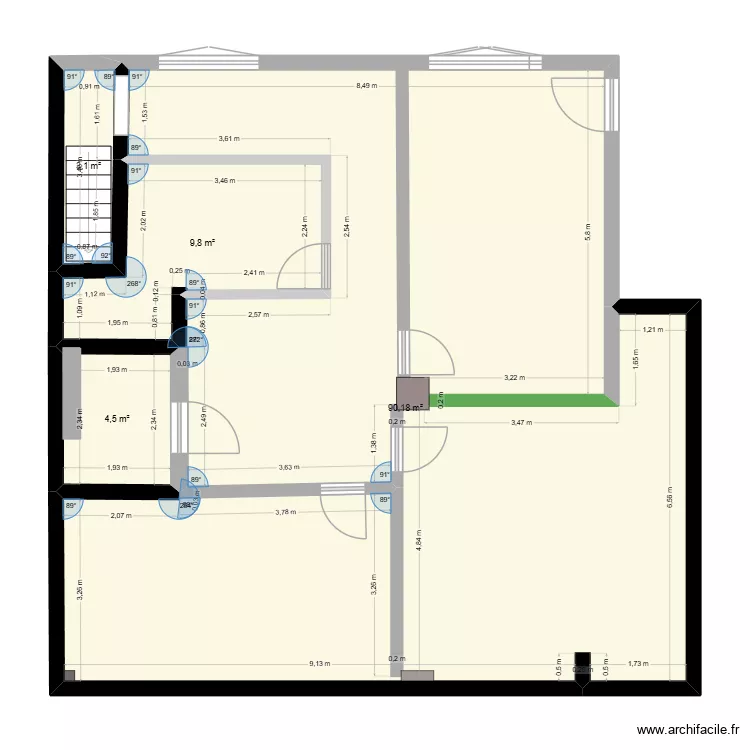 RDCSAINTALEXIS_CH0926. Plan de 4 Pièces et 108 m²
