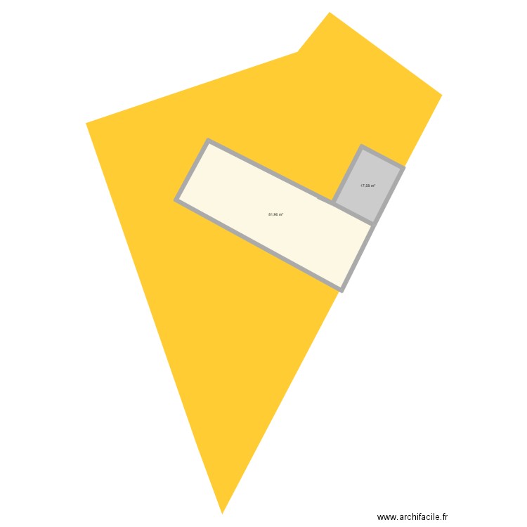 Plan Cadastre. Plan de 2 pièces et 100 m2