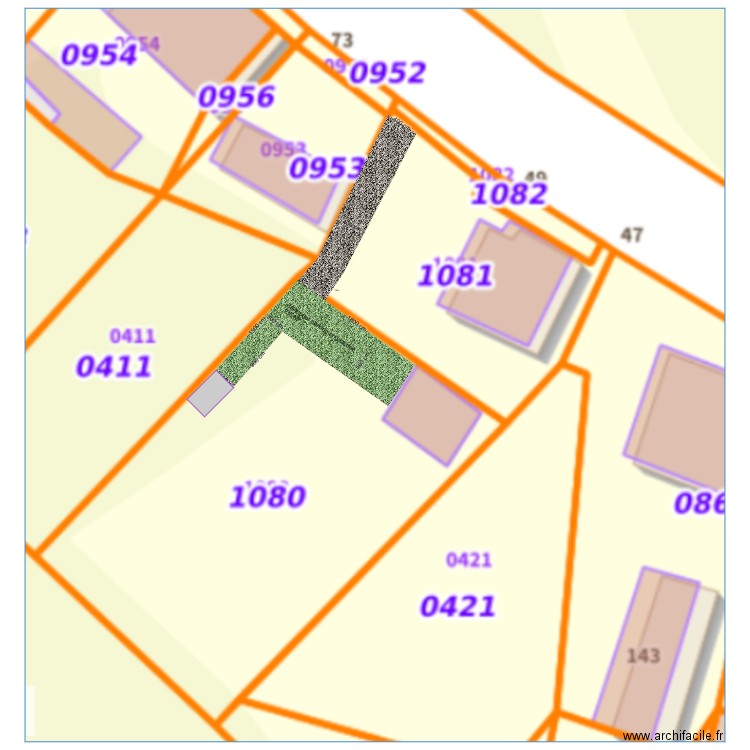 PLAN ALLEE GRAVIER + DALLE PARKING ENGAZONE. Plan de 0 pièce et 0 m2