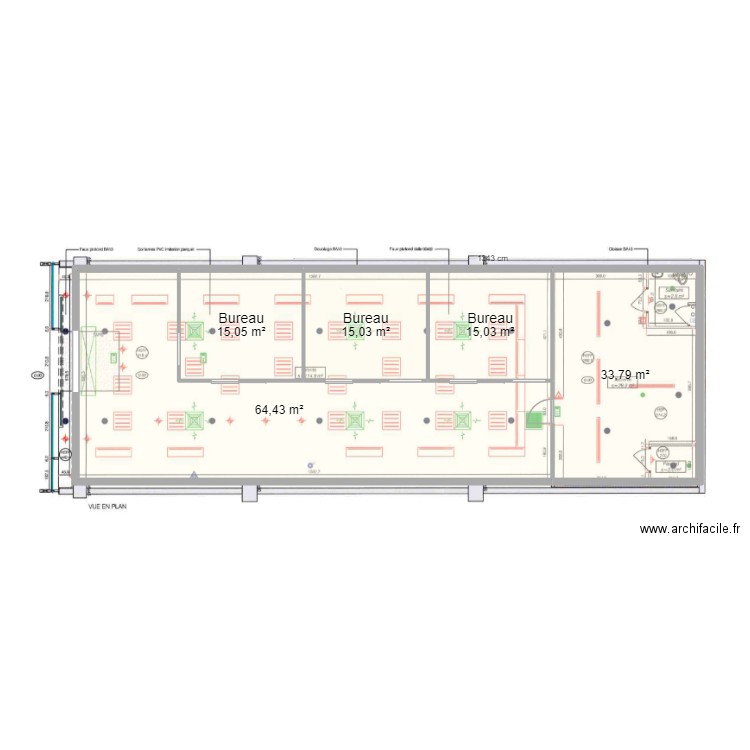 Axel Poisson. Plan de 5 pièces et 143 m2