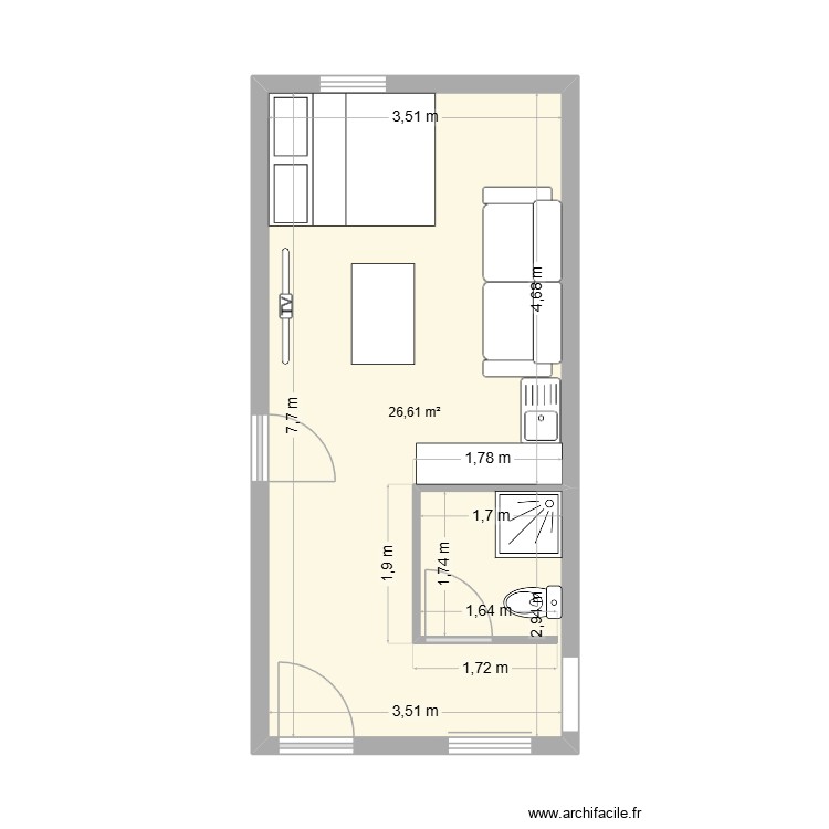 Studio Sous sol. Plan de 0 pièce et 0 m2