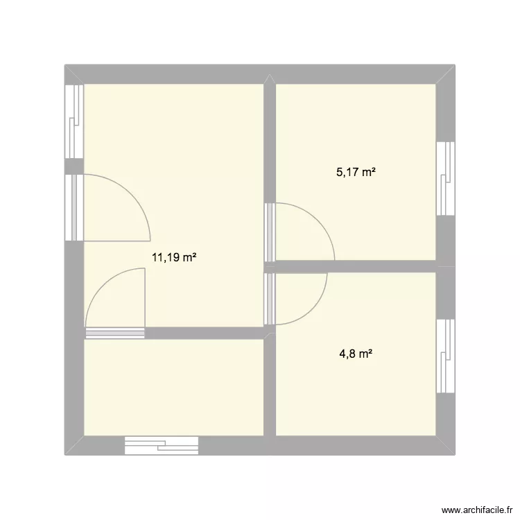 IDEE 2. Plan de 3 et 21 m² IDEE 2. Plan de 3 et 21 m²