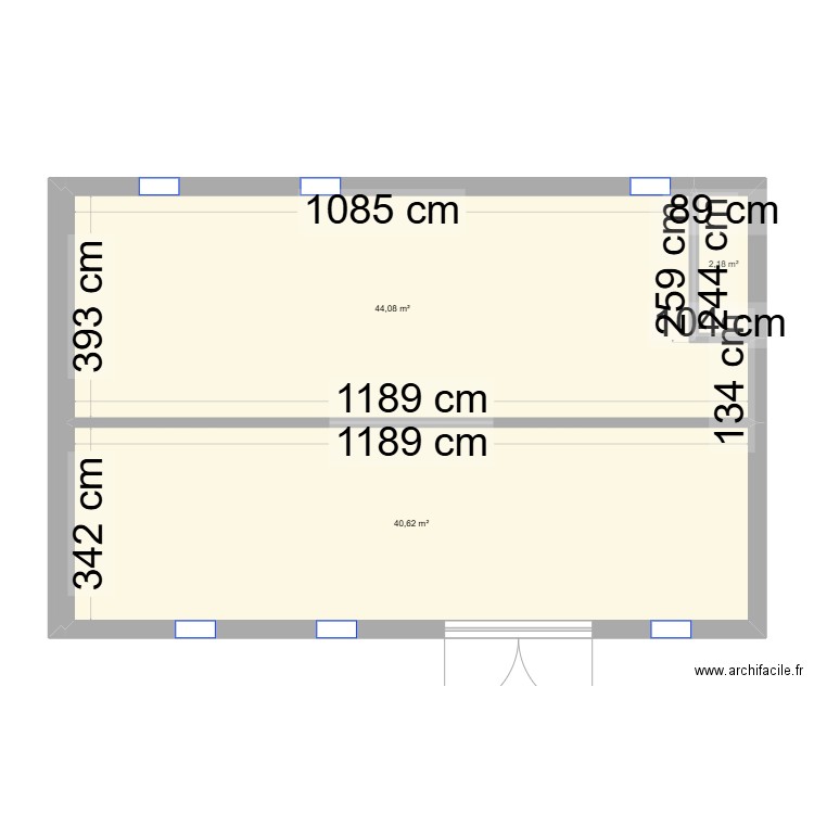 Igoville. Plan de 3 pièces et 87 m2