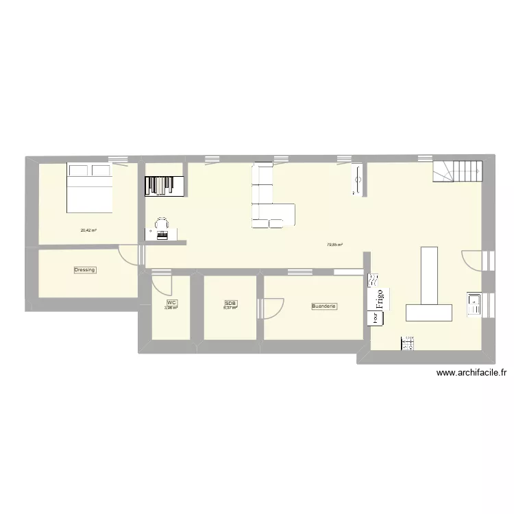 10 bernais 86160 Sommi&egrave;res du Clain. Plan de 4  et 110 m²