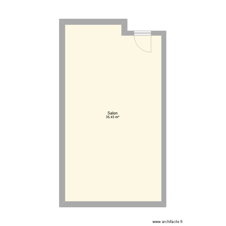 maison extension. Plan de 1 pièce et 35 m2