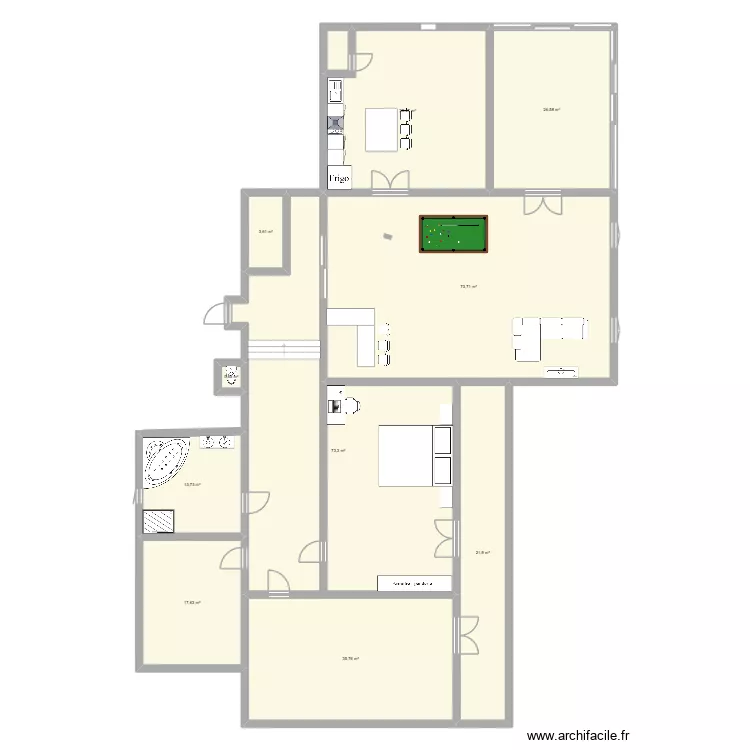 PRIVAS 1. Plan de 10  et 302 m²