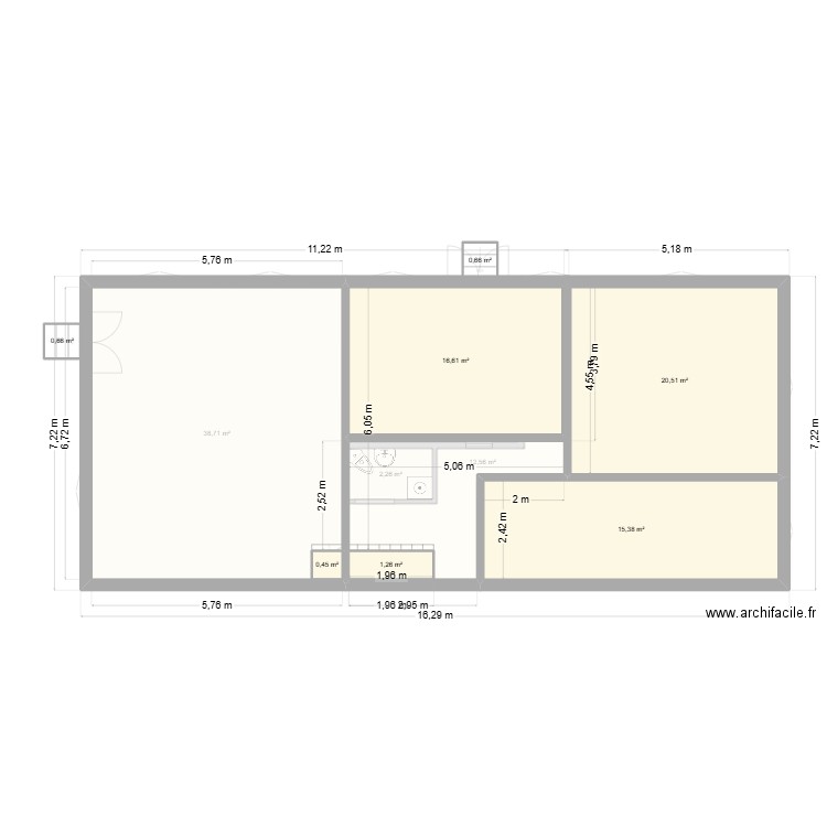 BUNBUN1. Plan de 13 pièces et 157 m2