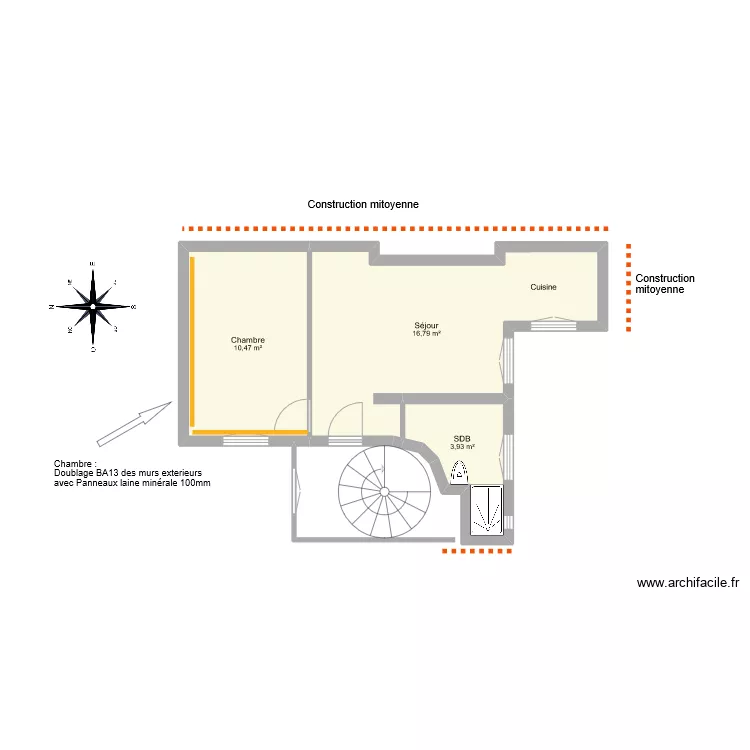 6 Tr&eacute;taigne Doublage. Plan de 