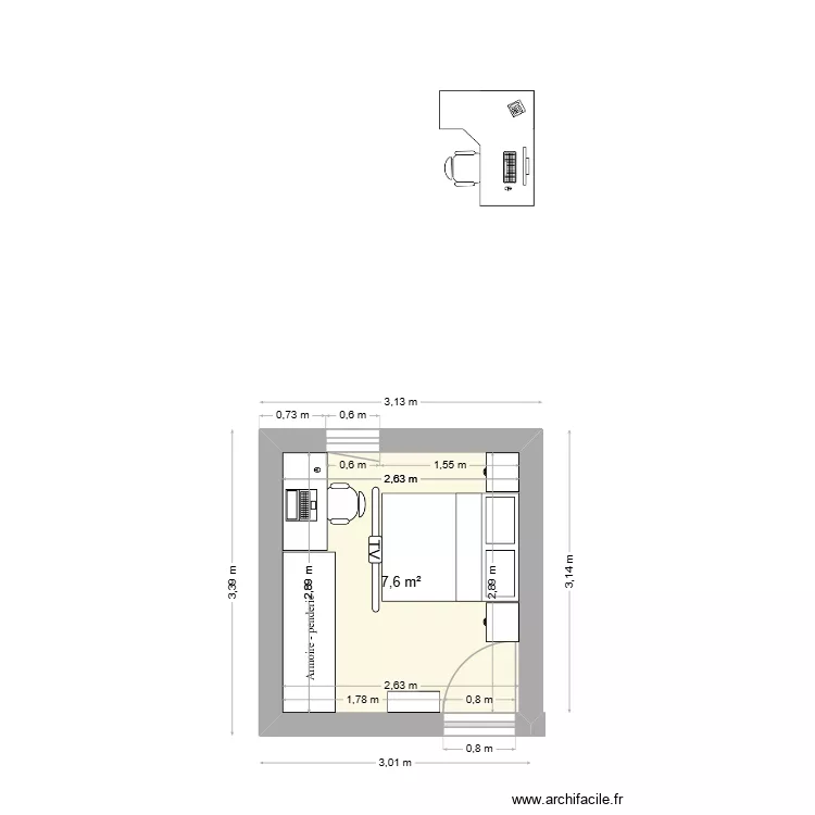 y.b. Plan de 1 et 8 m² y.b. Plan de 1 et 8 m²